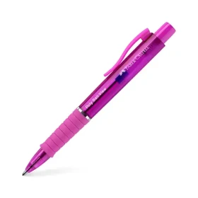 FABER-CASTELL Kuličkové pero Poly Ball View fuchsiová / Stopa XB (1,0 mm) / Modrý inkoust / Vyměnitelná náplň (145768)