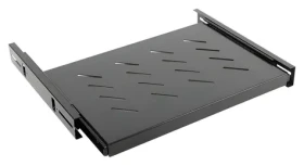 Lanberg Posuvná police 465×347 mm černá / Police do racku / 19" / 1U / nosnost 60 kg (AK-1006-B)