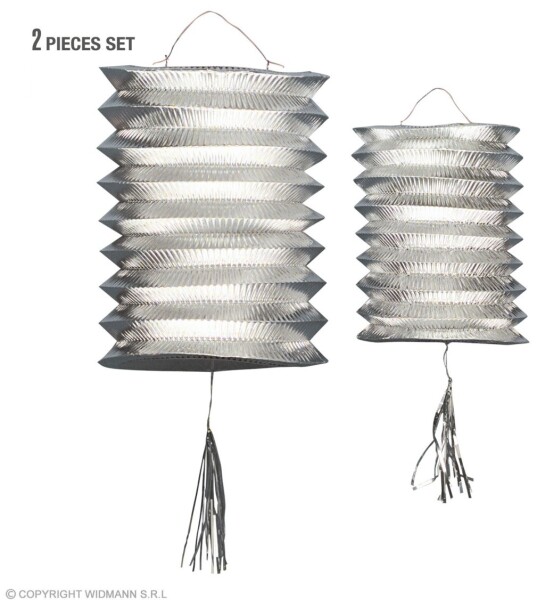 R-Kontakt.cz Lampion stříbrný 2ks, 25cm