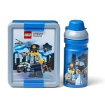Svačinový set LEGO City (láhev box) modrá