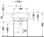 DURAVIT - Scola Umyvadlo 62x46 cm, s přepadem, bez otvoru pro baterii, bílá 0685600000