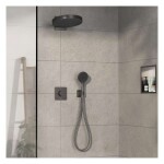 HANSGROHE - ShowerSelect Comfort E Termostatická baterie pod omítku, pro 2 spotřebiče, kartáčovaný černý chrom 15578340