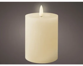 LED svíčka Lumineo 7x11,2 cm, krémová