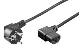 MicroConnect Síťový napájecí kabel Schuko 90° úhel - C13 90° úhel 1.8m černá (PE010518)
