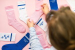 Bella Rose Ponožky Polib M(n)ě velikost S (36-39), růžová barva, textil