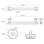 SAPHO - X-ROUND BLACK madlo 400, černá mat XH500B