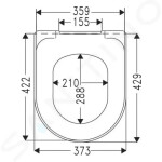 VILLEROY & BOCH - Avento WC sedátko, SoftClosing, alpská bílá 9M77C101