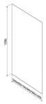 MEXEN - NEXT sklo k vanové zástěně 50x150 fix 6mm, proužky 895-050-000-00-09