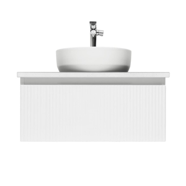 Koupelnová skříňka s umyvadlem a baterií SAT Evolution 78x30x44,8 cm bílá mat SATEVO80WMDBUB SATEVO80WMDBUB