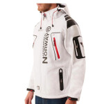 Geographical Norway pánská rychleschnoucí sportovní bunda s kapucí Techno MEN 056 BS3 white (WU1060H/GN) pánské s