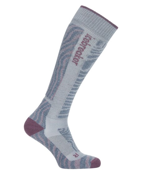 ICEBREAKER Wmns Merino Ski+ Medium OTC Mountain Contour, Zinc Blue/Grey Plum/Dawn (vzorek) velikost: M