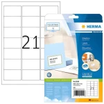 HERMA Adresní etikety A4 bílé 63,5x38,1 mm / Papír / Laser/Inkjet / 525 ks (5029)