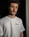 Tričko Freshlabels Lowercase Tee Uni White
