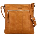 Stylová koženková crossbody kabelka Gelicia, oranžová