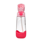 B.box Láhev na pití s brčkem 600 ml - flamingo fizz