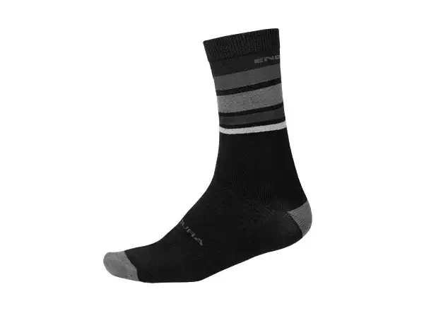 Endura Merino Stripe ponožky mat black EU 37-42