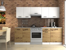 FRONTI Kuchyňská linka LUIZA 240x180 - Bílá + artisan