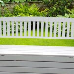 Tempo Kondela Zahradní lavice Amula s úložným prostorem, bílá - 150 cm