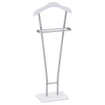 Němý sluha, výška 110 cm, kov a masiv , bílý lak a chrom, nosnost 6 kg