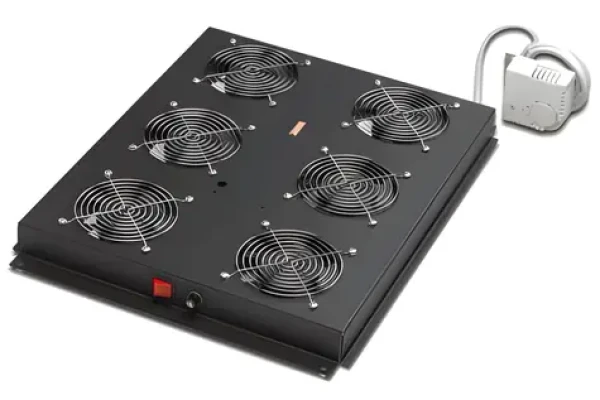 Digitus DN-19 FAN-6-SRV-B / Stropní ventilátorová jednotka / 6 ventilátorů / termostat / černá (DN-19 FAN-6-SRV-B)