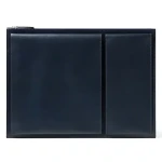 Lexon Flat LN2503B tmavě modrá / Brašna na notebook / 14" / recyklovaná kůže / 2 velké a 2 malé kapsy (LN2503B)