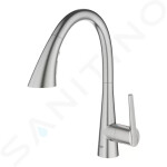 GROHE - Zedra Dřezová baterie s výsuvnou sprškou, supersteel 32294DC2