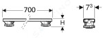 GEBERIT - Příslušenství Souprava pro hrubou montáž 700 mm, výška 6-12 cm, pro vaničky do 1400 mm 554.958.00.1