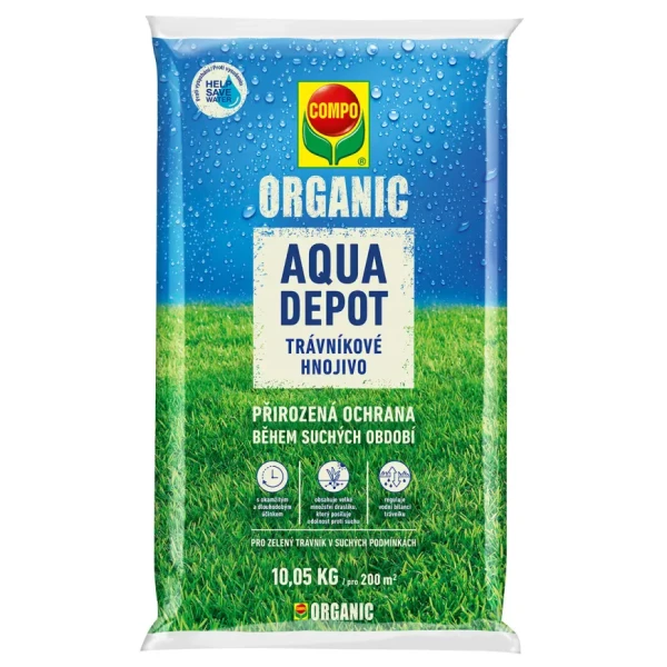 COMPO Organic aqua-depot trávníkové hnojivo 10.05 kg