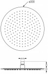 MEXEN/S - Slim sprchová hlavice - déšť, zlatý 79230211-50