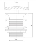 CERSANIT - Výpusť s keramickou zátkou pro umyvadla bez přepadu, bílá K99-0391
