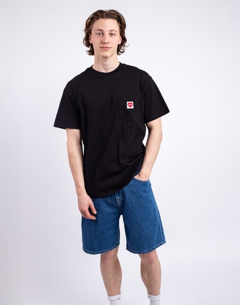 Tričko Carhartt WIP S/S Pocket Heart T-Shirt Black/Red
