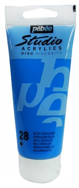 Akrylová barva Pébéo Studio Acrylic 100 ml - 028 modř cerulean