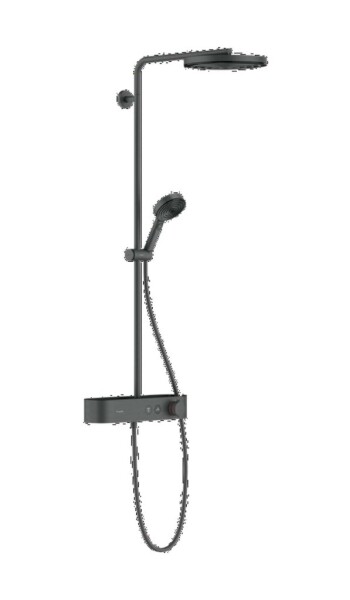 HANSGROHE - Pulsify S Sprchový set s termostatem, průměr 26 cm, 3 proudy, kartáčovaný černý chrom 24220340