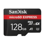 SanDisk microSDXC Express 128GB / Paměťová karta / UHS-I U3 V30 / čtení: 480 MB/s / zápis: 100 MB/s / vhodné pro 4K (SDSQXFN-128G-GN4NN)
