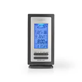 Nedis Meteorologická stanice / Vnitřní a Venkovní / Předpověď počasí / Zobrazením času / LCD Disple (WEST201GY)