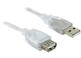 DeLock USB-A - USB-A bílá / Prodlužovací kabel / USB 2.0 / 1,8 m (82239)
