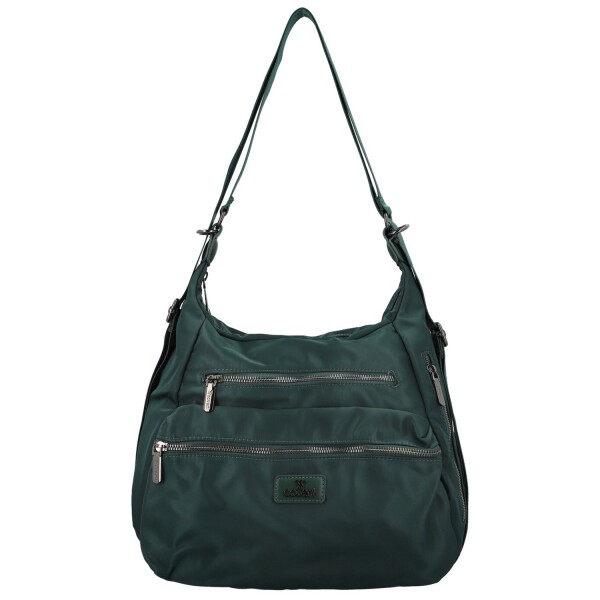 Trendy dámský textilní kabelko-batoh Coveri Venesta, zelený