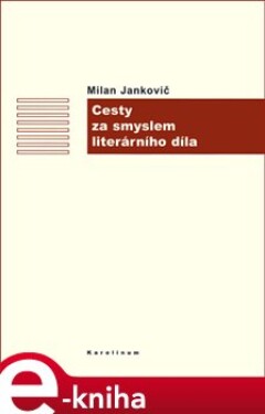 Cesty za smyslem literárního díla - Milan Jankovič e-kniha