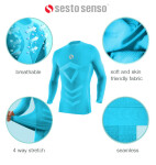 Sesto Senso Thermo Top dlouhým rukávem CL40 Light Blue