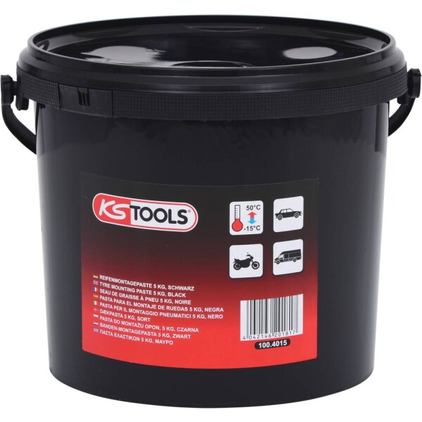 Montážní pasta na pneumatiky 5 kg, černá KS Tools 100.4015