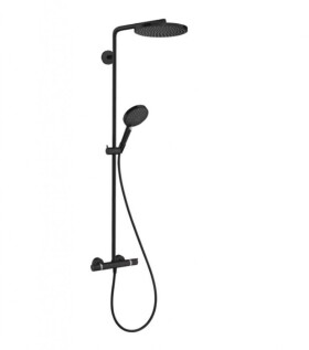 HANSGROHE - Raindance S Sprchový set s termostatem, průměr 24 cm, 3 proudy, EcoSmart+, matná černá 28825670