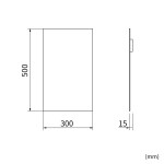 Erga Rectangle, obdélníkové zrcadlo 30x50 cm, ERG-V01-RECTAGLE-3050-CL