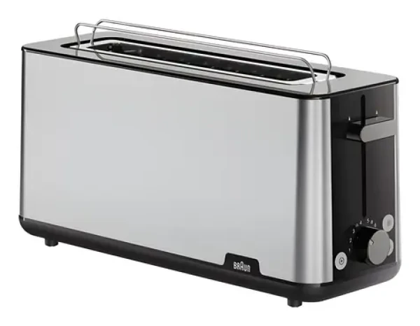 Braun PurShine HT 1610 BK černá / Topinkovač / 1030 W / 2 topinky / 8 úrovní opékání / nástavec na ohřev pečiva (0X23010043)