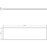 MEXEN - Uni vrchní deska 170, šedý mat 91AXX-1704-464-18-62