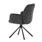 Jídelní židle, černá, hladká látka, DCH-D1330 BK2