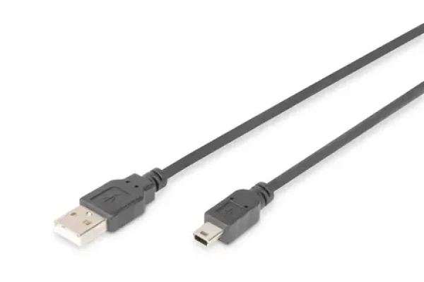 Digitus USB 2.0 kabel A - mini B černý / Kabel / 3 m / USB 2.0 (AK-300108-030-S)