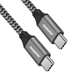 PremiumCord USB-C černá / Datový kabel / 100 W / 480 Mbps / bavlněný oplet / 2 m (ku31cw2)