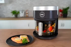 Unold 58695 černá / Horkovzdušná fritéza / 1200 W / 3,5 l / 65-200 °C / 10 programů (58695)