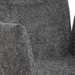 Židle jídelní, šedá látka, černý kov, otočný mechanismus 90°/90° (L/P) - funkce reset