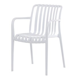 Židle jídelní, stohovatelná, bílý plast